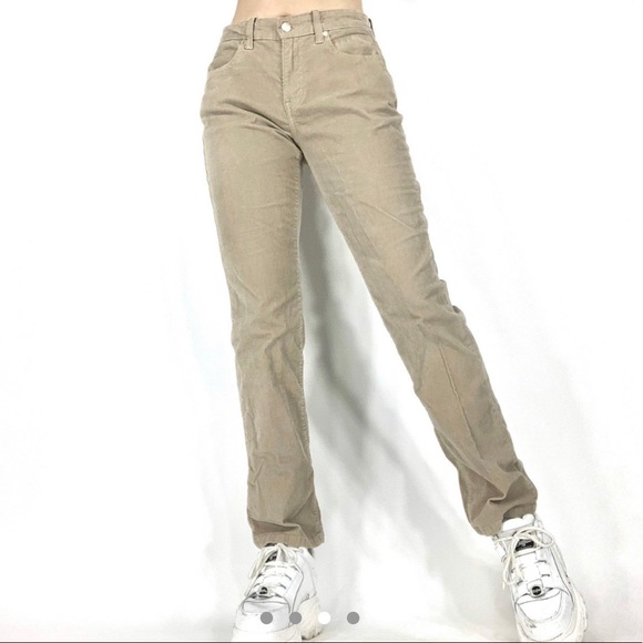 Tan corduroy white tab straight leg Levi’s 505s - Picture 1 of 7